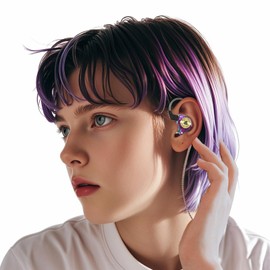 QKZ AK3 In Ear Monitor Headphones, Portable 3.5mm Wired Gaming IEM In-ear Earphones Ear Buds, HiFi Stereo Headphones Cool White Clear IEM in Ear Inear Monitors Earbuds for Singers Musicians with Mic