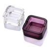 Lxuwbd ashtray, crystal glass ashtray (purple white, small)