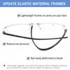 AQWANO Clear Frame Reading Glasses, 5 Pack Frameless Readers Computer