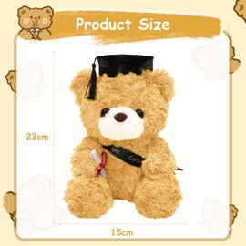 Teddy Bear Plush Toy, Bachelor Gift, Exam Bear, Passed Exam Gift, Small Teddy Bear, Graduation Gift, Exam Passed Gift, Graduation Gift, Teddy Bear Cuddly Toy for Girls and Boys