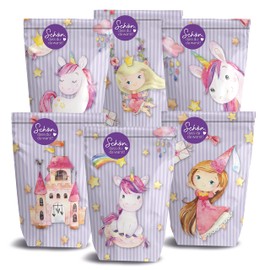 Papierdrachen Papierdrachen 12 bedruckte Geschenktüten zum Geburtstag - Thema Einhorn - Mitgebsel zum Befüllen und Verschenken - kleines Dankeschön an deine Gäste - Set 15