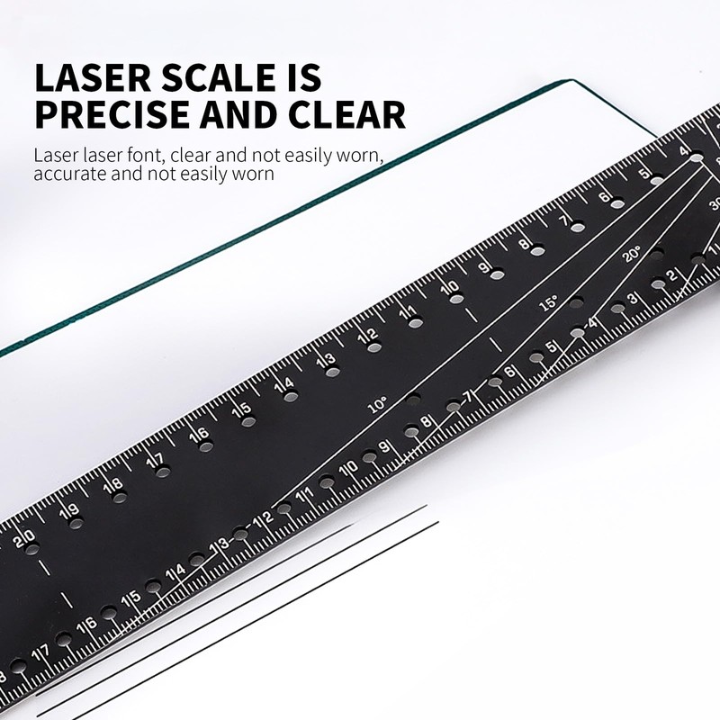 2024 New Multi-Angle Measuring Ruler, Carpenter Square, 12" Combination Framing