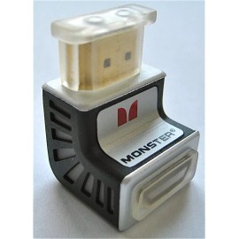 Monster Cable Advanced 90° HDMI Adapter 90 Degree 1080p HDTV Angled Elbow 132479