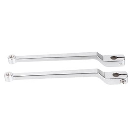 XMMT Chrome 9.84" Extended Shifter Lever Heel Toe Shift Levers Set Compatible with Harley 1986-later FL Softail, 1988-later Touring FLH/FLT and '08-Later Trike Models