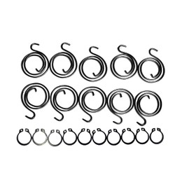 Premium Door Handle Repair Kit Set of 10 Springs and 10 Circlips Common Fit for Home & Office Doors | Use Circlip Pliers to Replace Coil Springs Door Lock Installation (2.5 Turns, 2.5mm Thick)