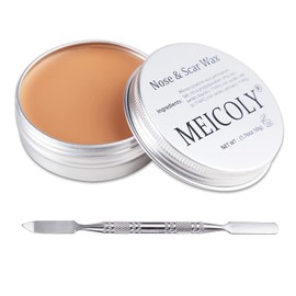 MEICOLY - Kit de cera para cicatrices con espátula, maquillaje de cicatrices SFX, cera falsa para modelar cicatrices realistas, heridas y cortes, maquillaje de efectos especiales de Halloween,