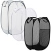 HAKZEON 3 Pack Mesh Pop Up Laundry Baskets, Foldable Washing