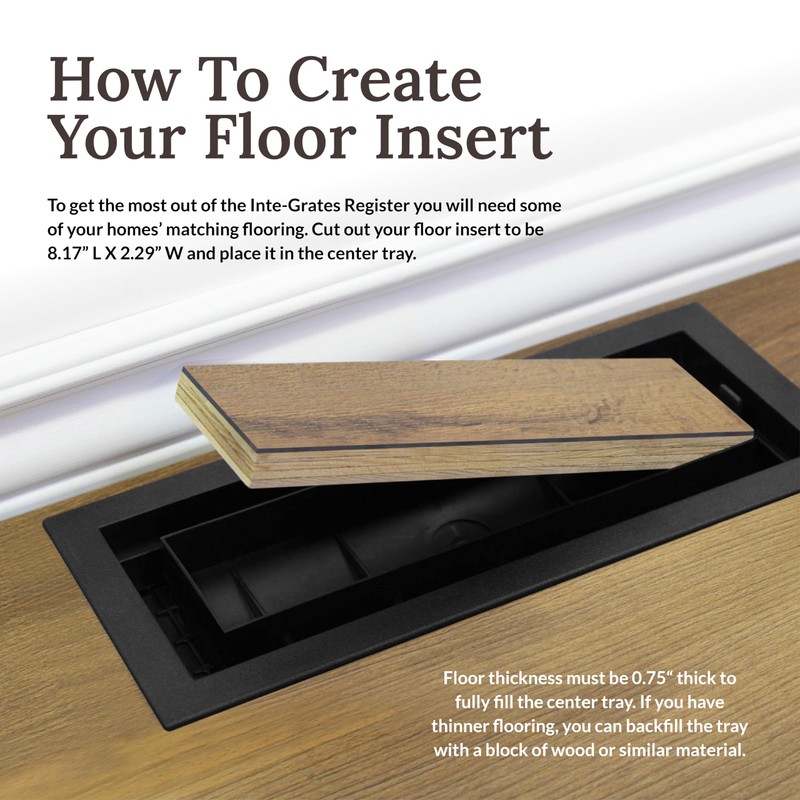 Inte-Grates IGFPD410-BLK Plastic Floor Register, Black