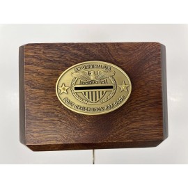 Antique US Post Office Box Door Bank Mahogany Circa 1890 US Yale Beveled Glass