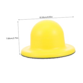 Operitacx Hand Sanding Block Round PU Foam Sanding Block for Woodworking Efficient Sandpaper Holder for Automotive Furniture Finishing