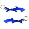 Blue Shark Keychain Bottle Opener - Blank - Black Blue