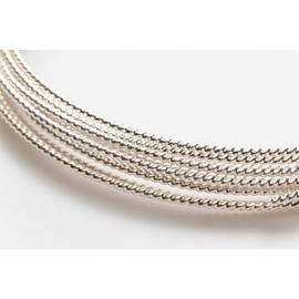 20 Gauge, 935 Argentium Silver Round Twist-Pattern Wire Dead Soft 5 Feet by CRAFT WIRE