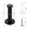 4 Pcs Round Black Coat Hooks, Stainless Steel Towel Hooks,