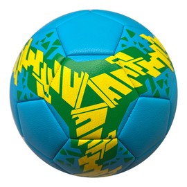 XEDGE - Pelota de fútbol de tamaño oficial, talla 5, para niñas, niños, jóvenes, adolescentes, adultos, costura a máquina para juegos en interiores y exteriores (azul, talla 5)