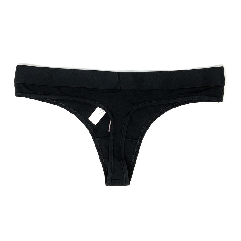 Victoria's Secret Logo Cotton Thong Panty (US, Alpha, Medium, Regular,