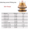 2 PCS Bulkhead Fitting,Solid Brass,1/2" NPT Female 3/4" GHT(Garden Hose