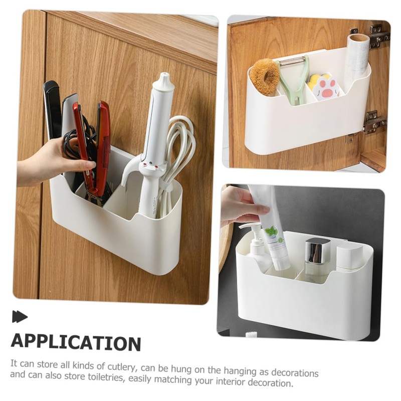 OHPHCALL 1Set Hanging Storage Basket Wall Mounted Organizer Box for