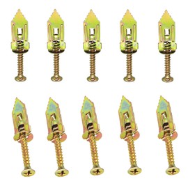 Gad2go 30 Sets Hammer Drive Anchor Drywall Self Drilling Anchor Screws Kit for Plated Plasterboard Fixings Driva Plasterboard Wall Plugs-Metal Self-Drilling Anchor