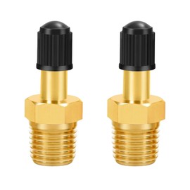 2 Pcs Presta Valve Adapter, 1/4" NPT (M) to Standard Brass Air Inflator Adapter, Durable Air Pump Valves Connector, for Auto Type Valve Adapters, for Portable Airs Hose, air Chuck, air Compressor Tank