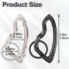 YALOJE 2 Packs Cool Carabiner Keychain, Irregular Metal Spring Snap