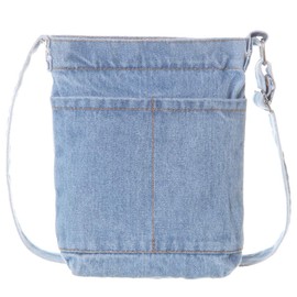 AOCINA Small Denim Purse Blue Jean Purse Shoulder Bag Denim Crossbody Bags for Women(A1-Light Blue)