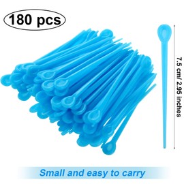 180 Pieces Brush Roller Pick Plastic Roller Pick Hair Curler Roller Pin for Hair Curling Styling Accessories for Christmas Valentine's Day Present(Blue)