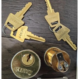 US Lock 2 Pack - US Lock Brass Mortise Cylinders, SC Keyway 1-1/4",  US1502SC13