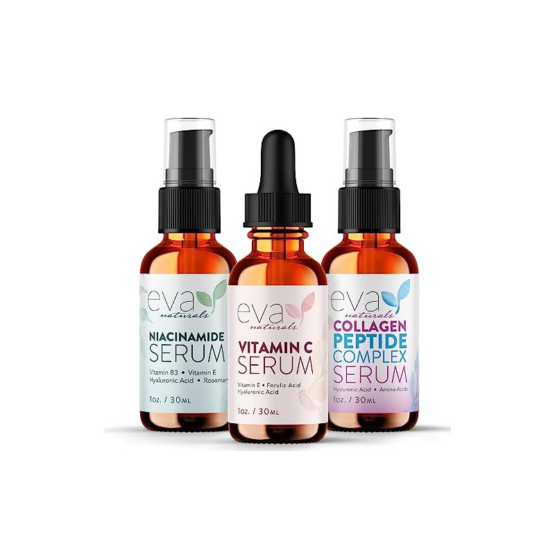 Eva Naturals - Juego de 3 sueros para el cuidado