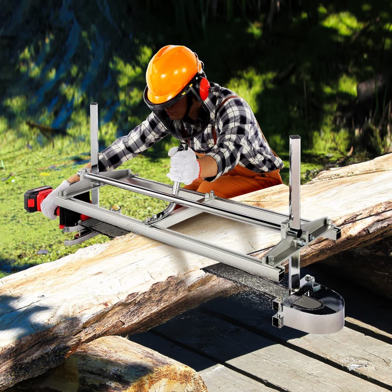 VEVOR Chainsaw Mill, Portable Sawmill 14"-36" Guide Bar, Galvanized Steel
