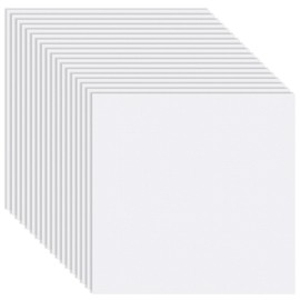 Frienda 18 Pcs 2ft x 2ft White Ceiling Tiles Smooth PVC Ceiling Panel Easy Drop in Installation Foam Tiles for Waterproof Washable and Fire Rated to Prevent Breakage