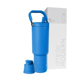 Simple Modern Trek Pivot | 40oz Flip Straw Tumbler with Handle | Water Bottle & Boot | Interchangeable Straw & Chug Lids | Insulated Stainless Steel Jug | Gym Sports Outdoors | Supersonic Blue