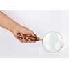 Handheld Magnifying Glass/Brass Magnifier with Elegant Handle for Precise Reading