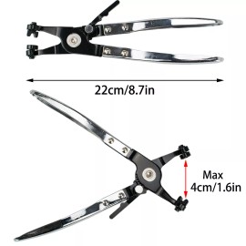 Unbranded Swivel Jaw Ratchet Locking Car Pipe Hose Clamp Pliers Fuel Coolant Clip Tool