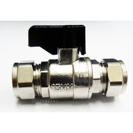 CHROME BOLOFIX 15MM LEVER THUMB TURN **FULL BORE** ISOLATING SERVICE VALVE
