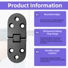 12 Pack Black Cabinet Hinges with Screws, Brass Butler Tray