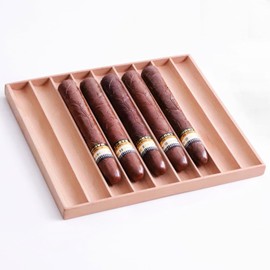 Woho Spanish Cedar Cigar Tray for Cigar Display & Sharing, Spanish Cedar Wood Tray for Cigar Humidor/Tupperdor/Box/Case, Natural Cedar Cigar Tray for Cigar Storage/Organization/Aging (8.5"X7.3"X0.6")