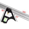 AIMALL 12-Inch Adjustable Engineers Combination Square T-Ruler, Right Angle Ruler