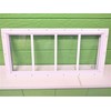 10" x 29" White Transom Shed Window, Tempered Glass, Great