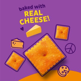 Annie's Organic Original Cheddar Squares Baked Snack Crackers, Made with Real Cheese, 11.25 oz