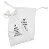 Ambesonne Llama Fabric Pouch Set of 2, Monochrome Pop Culture