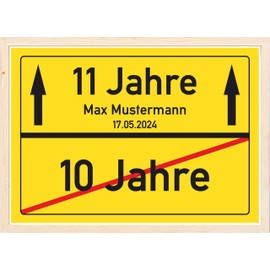 Place Sign - Picture - 10th Birthday - 11th Birthday - Personal Gift for Children's Birthday - Gift Idea for 11th Birthday