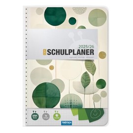 TRÖTSCH - Schulplaner Grün 25/26: Planer Schülerkalender Hausaufgabenheft Timer