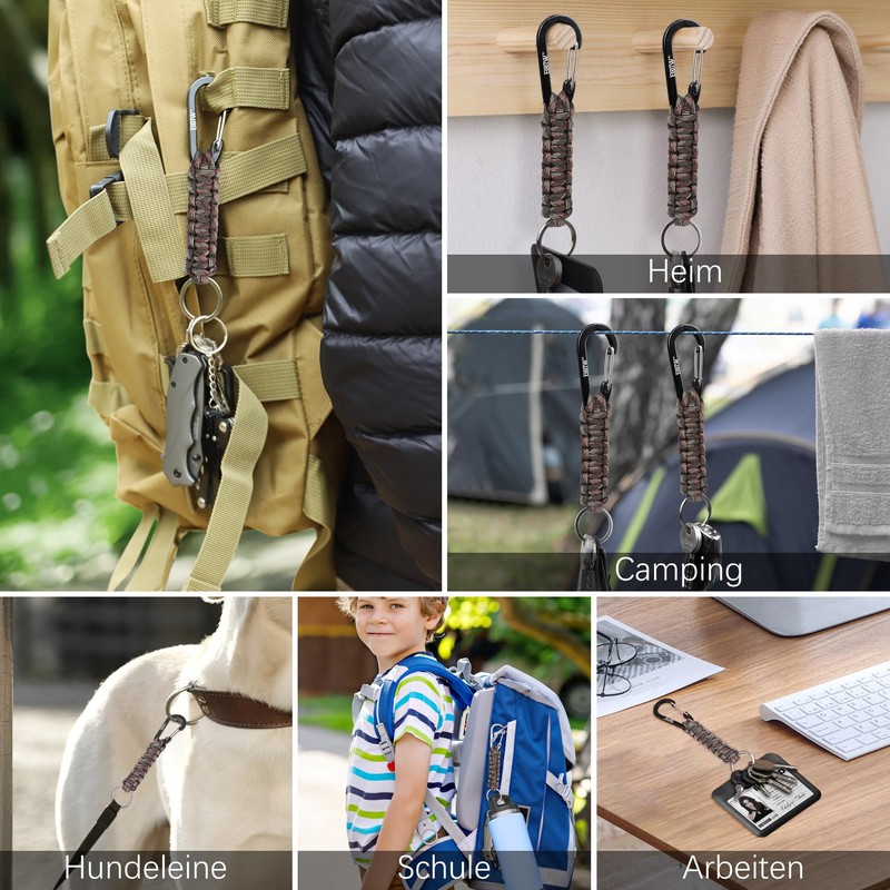 EOTW Paracord Keyring, Lobster Clasp Hook, D Ring Lanyard, Keyring