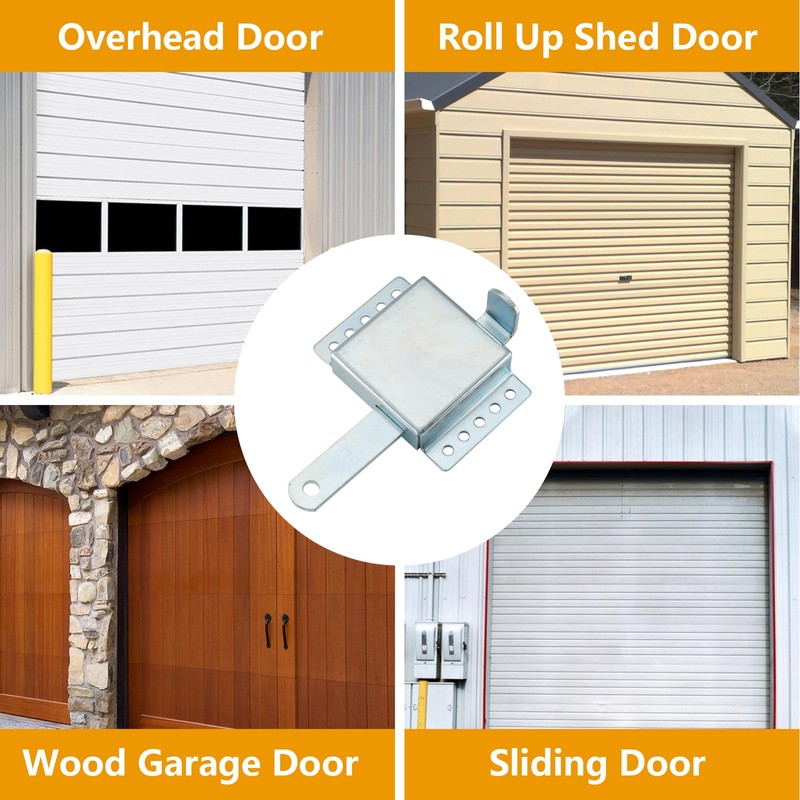 WellMade Inside Deadlock, Heavy Duty Garage Doors Side Lock, Galvanized