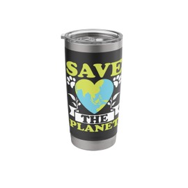 Save The Planet Earth Day Climate Change Stainless Steel Insulated Tumbler