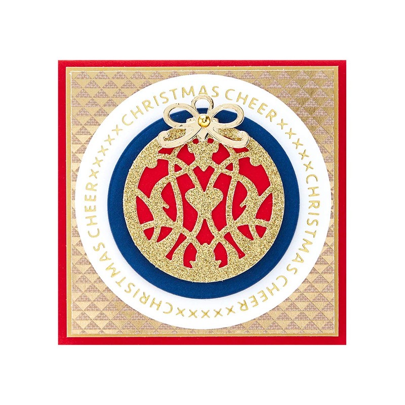 Spellbinders Christmas Essential Circles Glimmer Hot Foil Plate, Metal