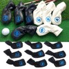 9PCS PU Leather Waterproof Thicken Plush Golf Putter Head Cover