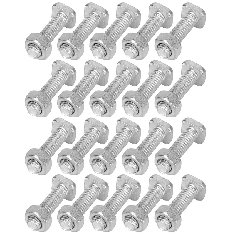 20 Set 22mm M6x22 Bolts and M6 Nut Aluminium Nuts