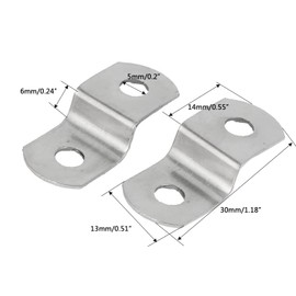 TA-VIGOR Metal Z Shape Photo Picture Frame Braces Brackets with Screws 30mm x 13mm x 6mm - Set of 10