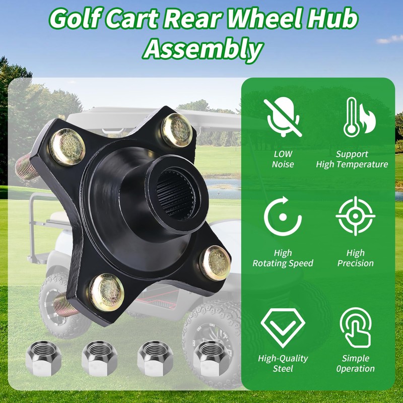 10L0L Golf Cart Rear Wheel Hub Assembly Compatible with Club